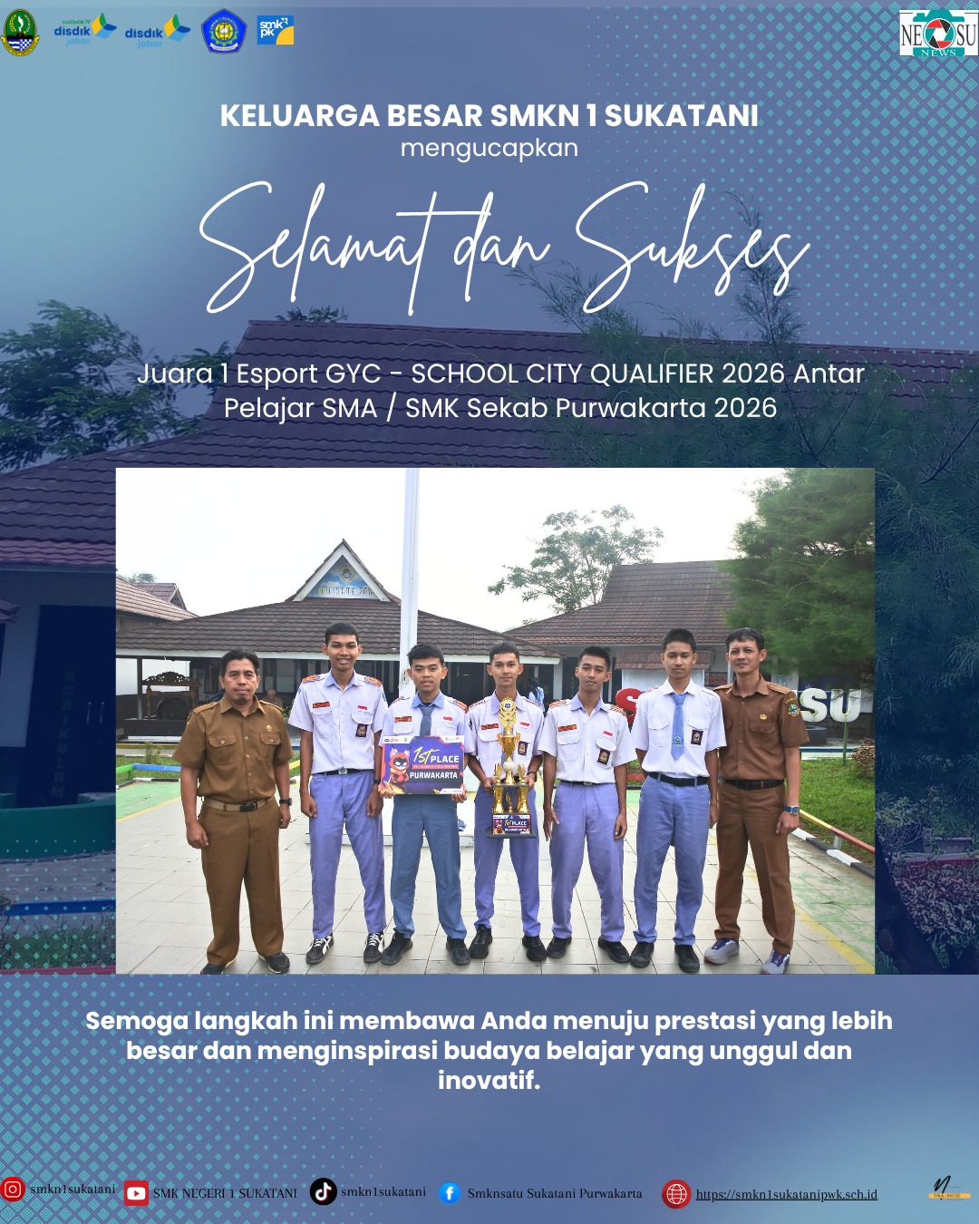 SMKN 1 Sukatani Raih Juara 1 Esport GYC - School City Qualifier 2026 Tingkat Kabupaten Purwakarta
